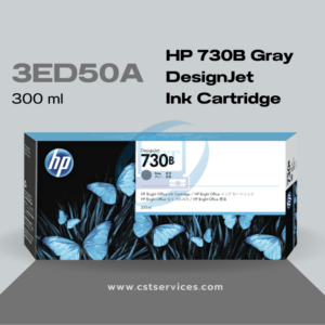 3ED50A HP 730 300-ml Gray DesignJet Ink Cartridge (รหัสเดิม P2V72A)