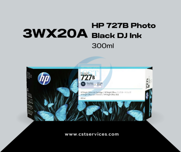 3WX20A  HP 727B 300-ml Photo Black DJ Ink Cartridge 300ML