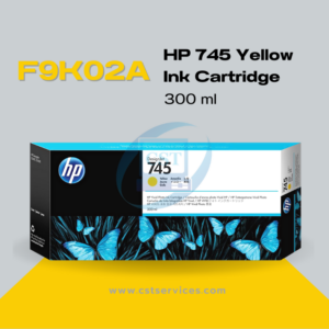 F9K02A HP No.745 Yellow  Ink Cartridge, 300  ml