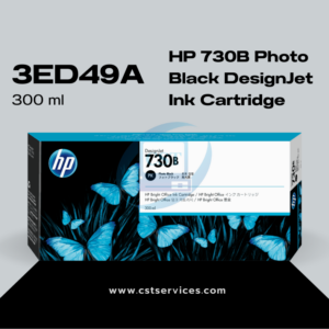 3ED49A HP 730 300-ml Photo Black DesignJet Ink Cartridge (รหัสเดิม P2V73A)