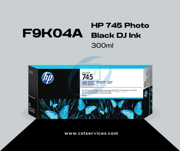 F9K04A HP No.745 Photo Black  Ink Cartridge, 300  ml
