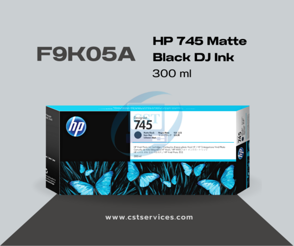 F9K05A HP No.745 Matte Black Ink Cartridge Cartridge, 300  ml