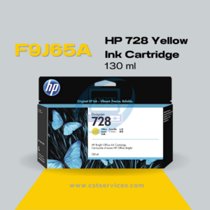 F9J65A HP No.728 130-ML Yellow Ink Cartridge