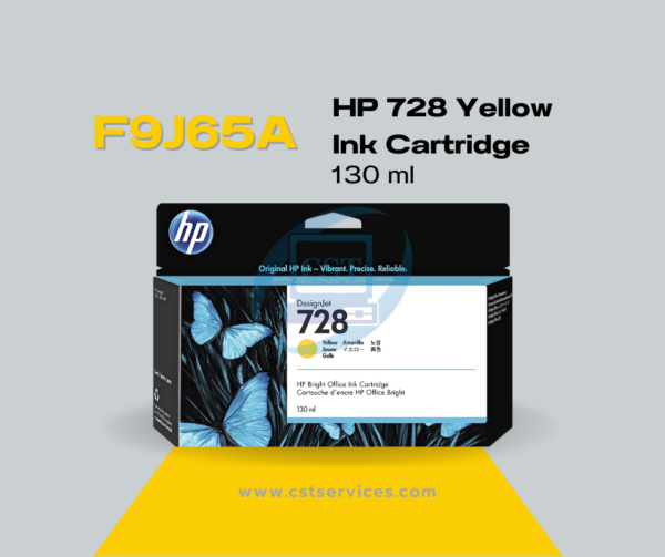 F9J65A HP No.728 130-ML Yellow Ink Cartridge