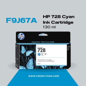F9J67A HP No.728 130-ML Cyan Ink Cartridge