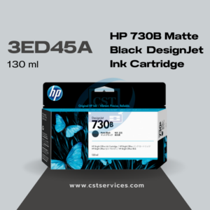 3ED45A HP 730 130-ml Matte Black DesignJet Ink Cartridge (รหัสเดิม P2V65A)