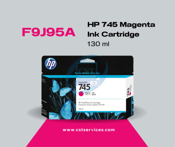 F9J95A  HP 745 130-ml DesignJet Magenta Ink Cartridge 130ML
