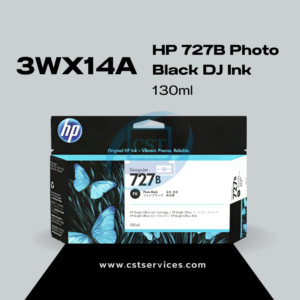 3WX14A HP No.727B Photo Black Ink Cartridge 130 ML (รหัสเดิม B3P23A)