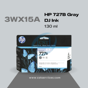 3WX15A HP No.727B Gray Ink Cartridge 130 ML (รหัสเดิม B3P24A)