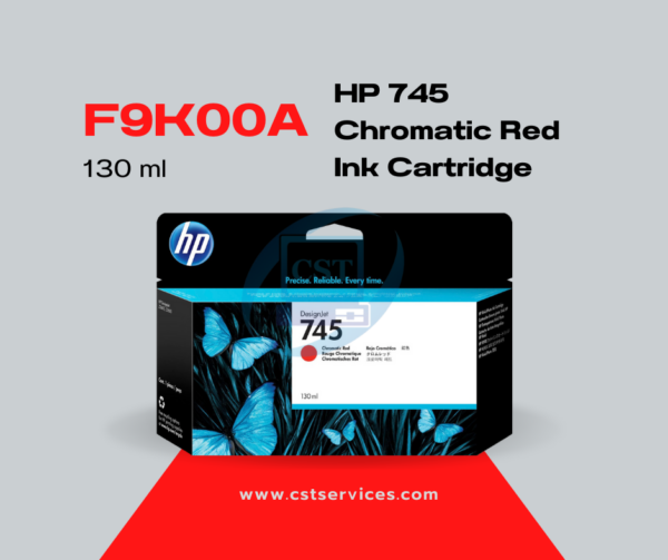 F9K00A  HP 745 130-ml DesignJet Chromatic Red Ink Cartridge 130ML