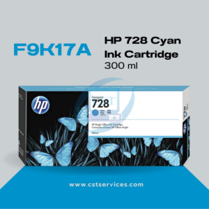 F9K17A HP No.728 300-ML Cyan  Ink Cartridge