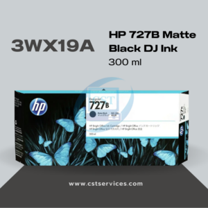 3WX19A HP No 727B Matte Black Ink Cartridge 300 ML (รหัสเดิม C1Q12A)