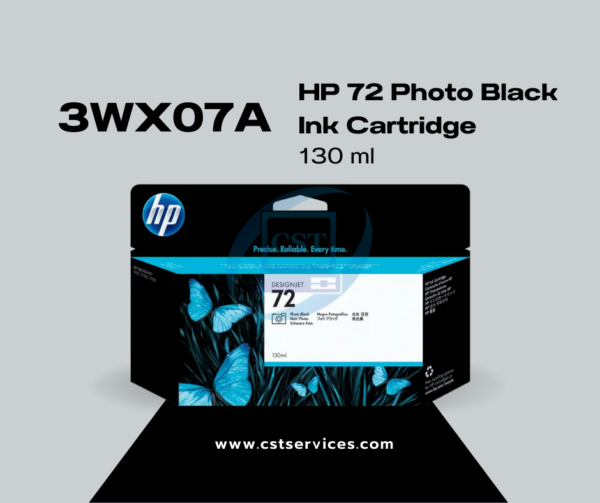 3WX07A HP 72B 130 ML Photo Black Ink Cartridge (รหัสเดิม C9370A)