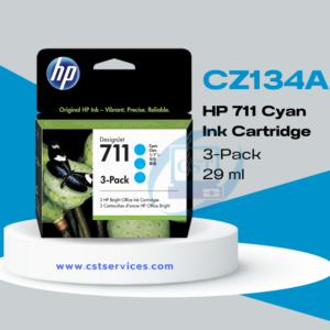 CZ134A HP No. 711 3 Pack x Cyan Ink Cartridge (29ML)