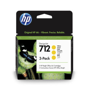 3ED79A HP 712 Yellow Ink Cartridge 3-Pack