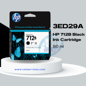 3ED29A HP No. 712B Black Ink Cartridge ( 80ML)