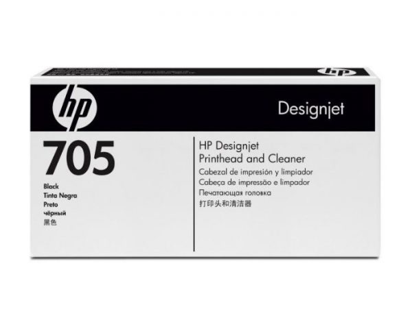 HP 705 Black DesignJet Printhead and Printhead Cleaner